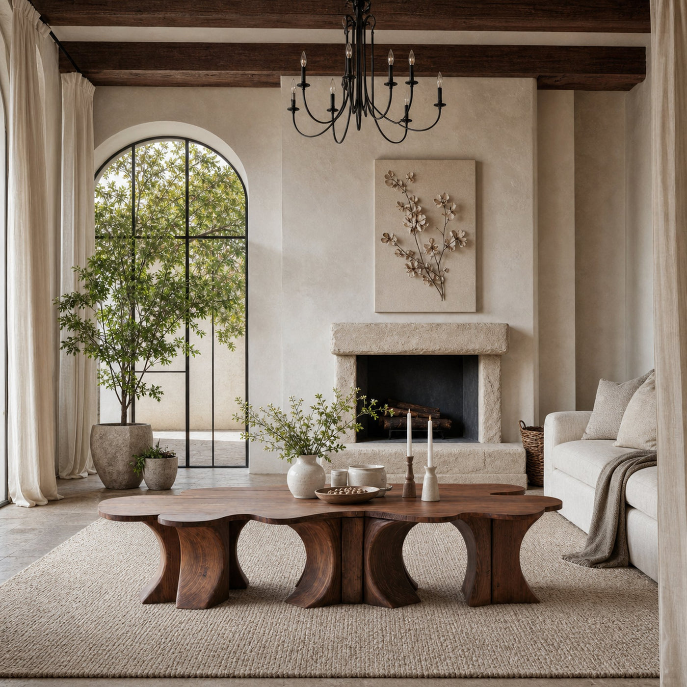 Rustic Coffee Table For Wooden Home Atmosphere