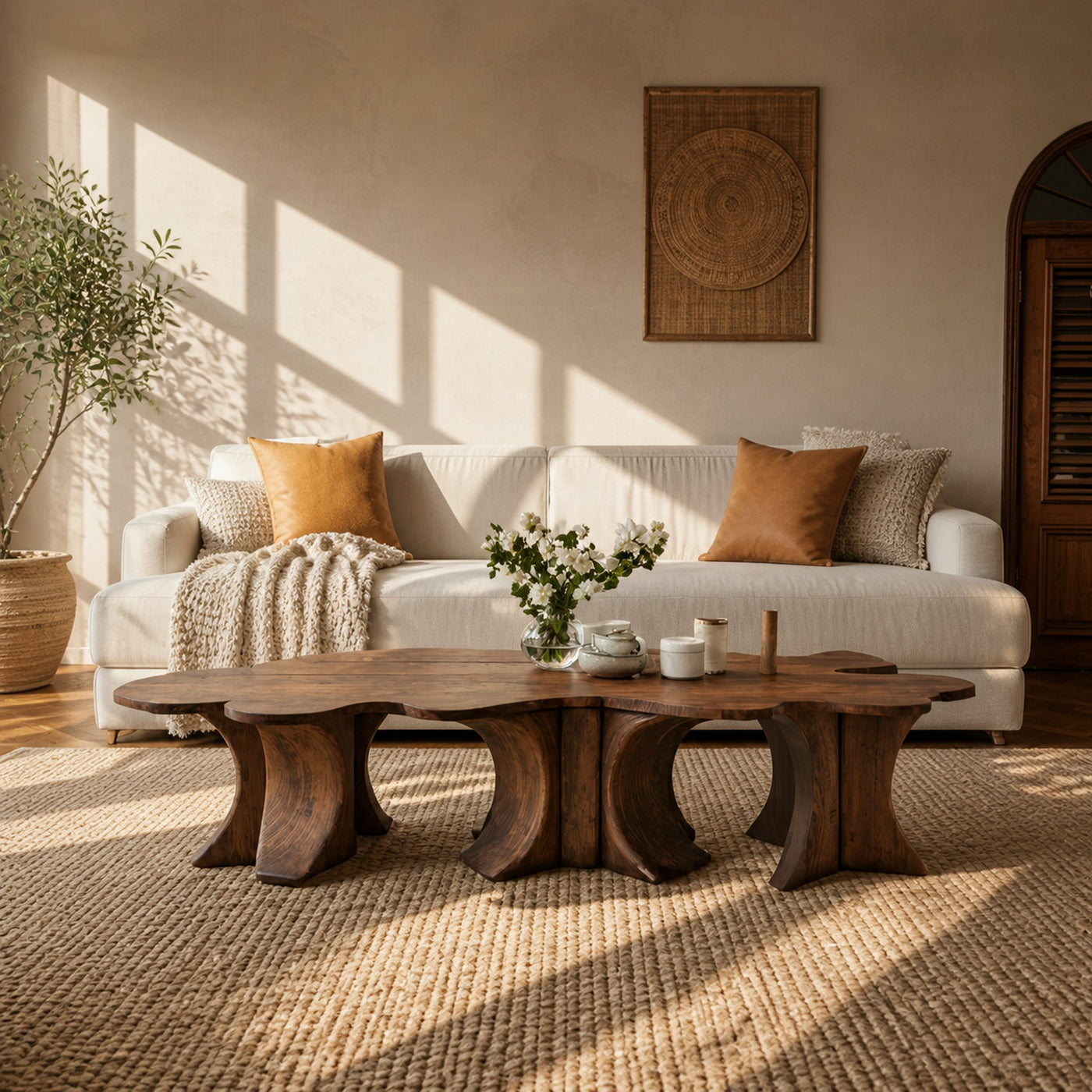 Rustic Coffee Table For Wooden Home Atmosphere - product view 6