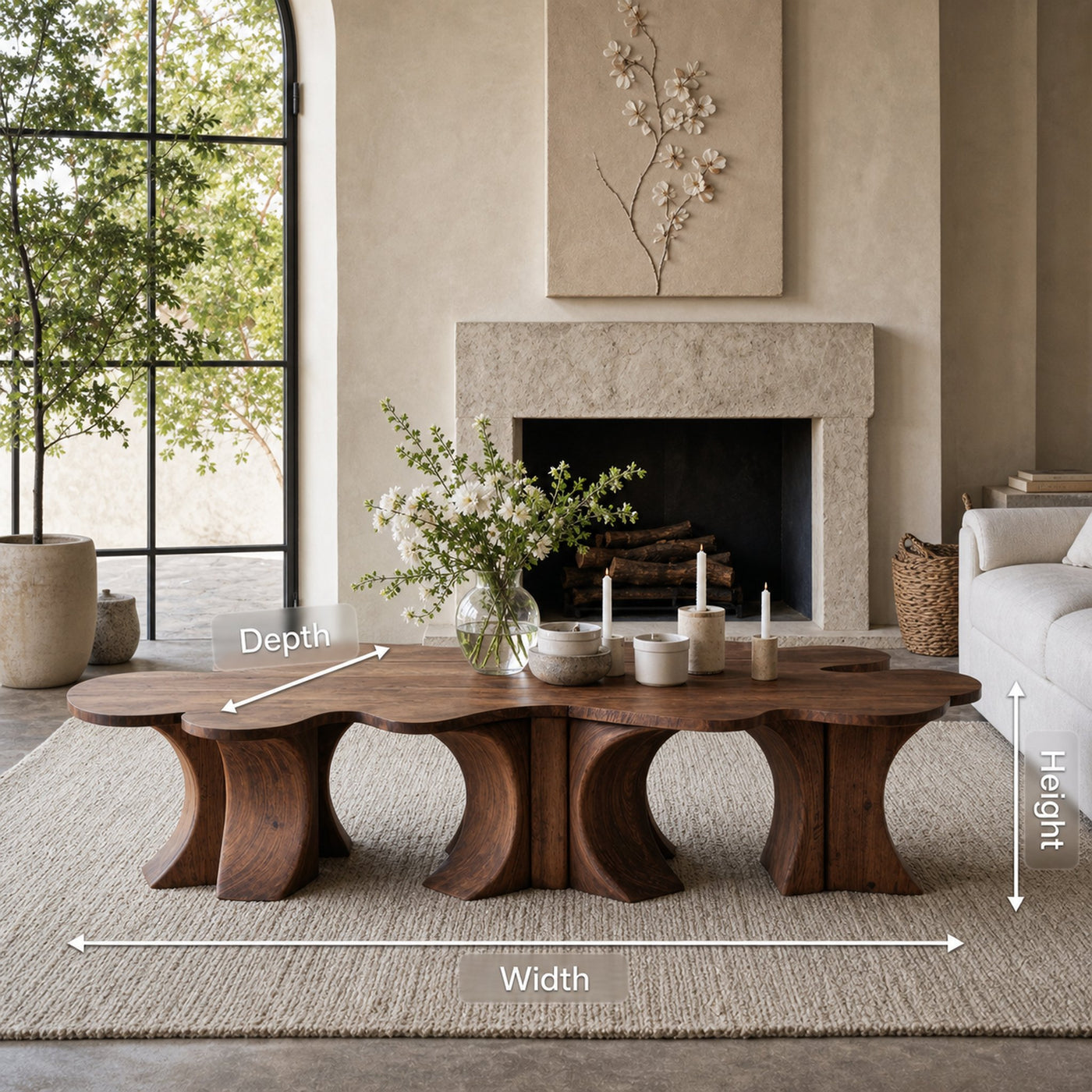 Rustic Coffee Table For Wooden Home Atmosphere - product view 8