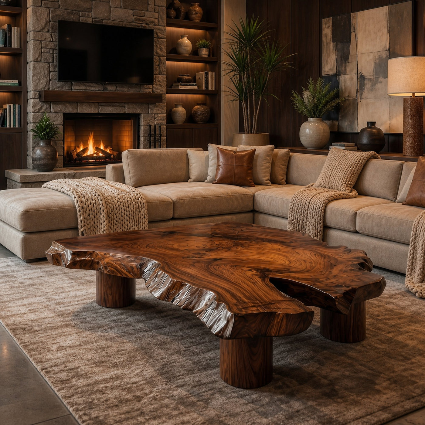 Rustic Coffee Table Living Room Or Reading Room - product view 6
