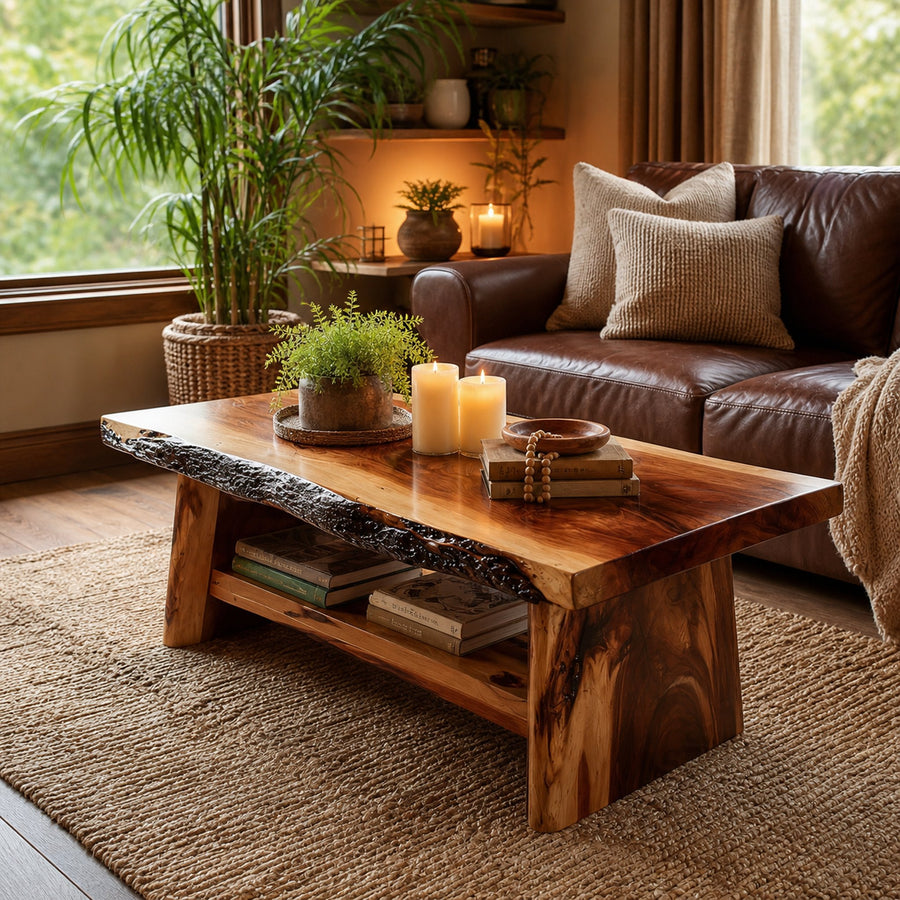 Rustic Coffee Table Living Room Storage