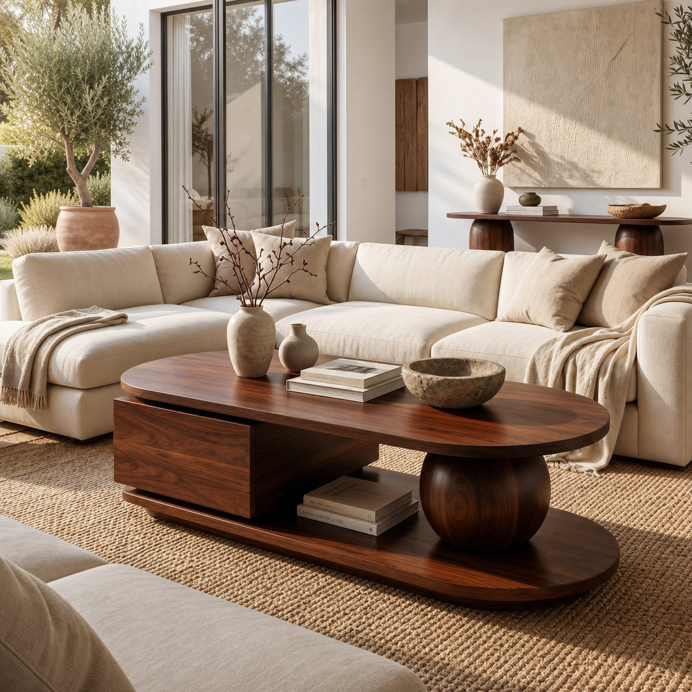 Rustic Coffee Table Solid Wood For Living Room - product view 7