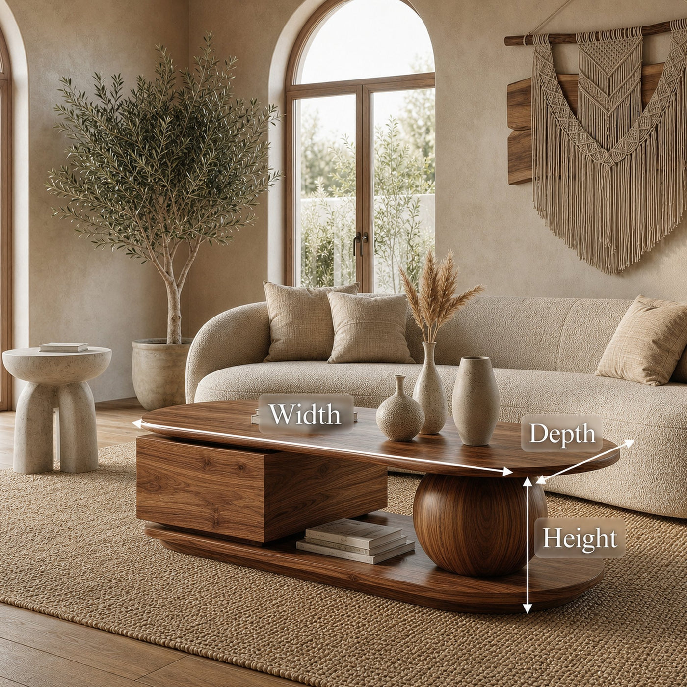 Rustic Coffee Table Solid Wood For Living Room - product view 8