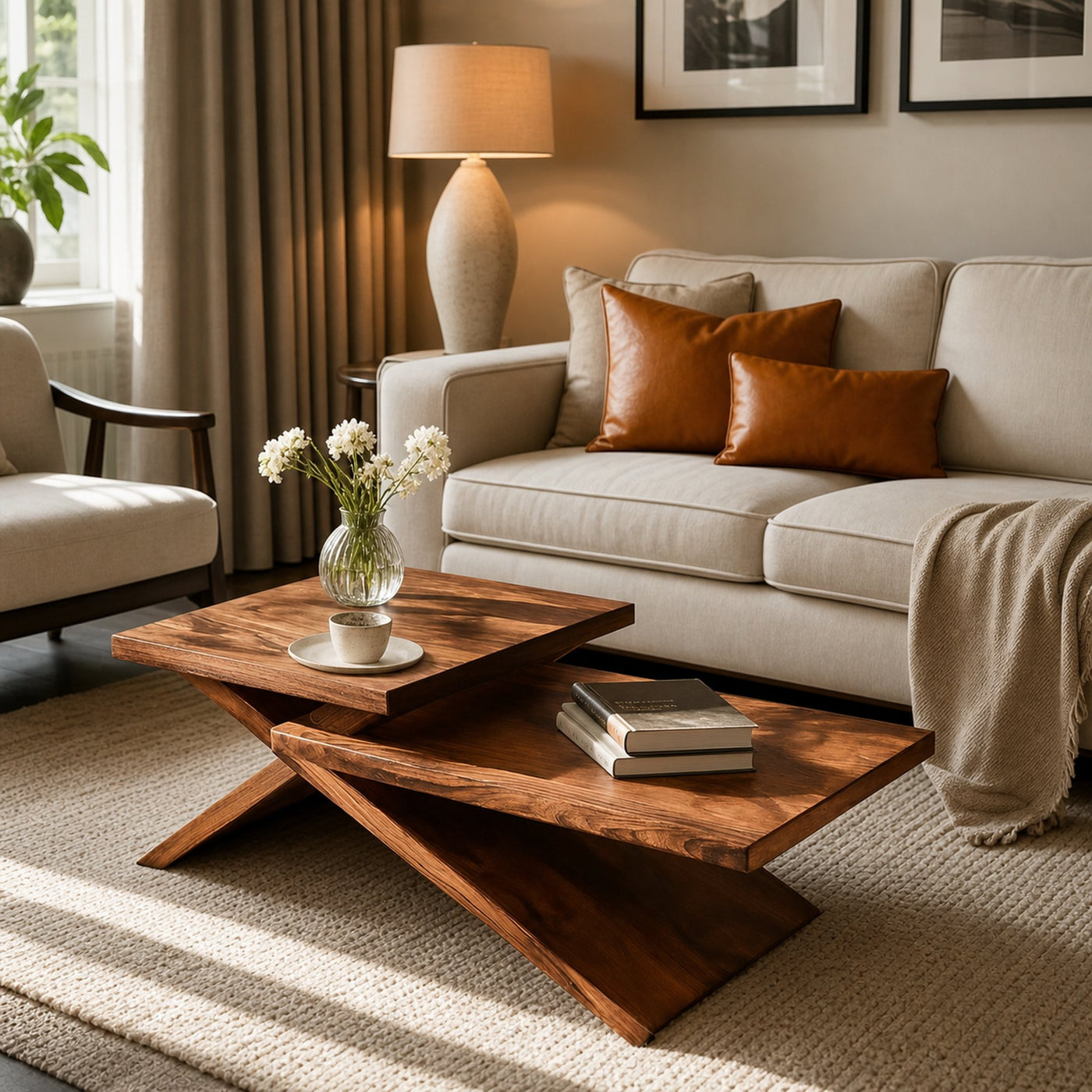 Rustic Coffee Table With Stylish Look For Living - product view 6