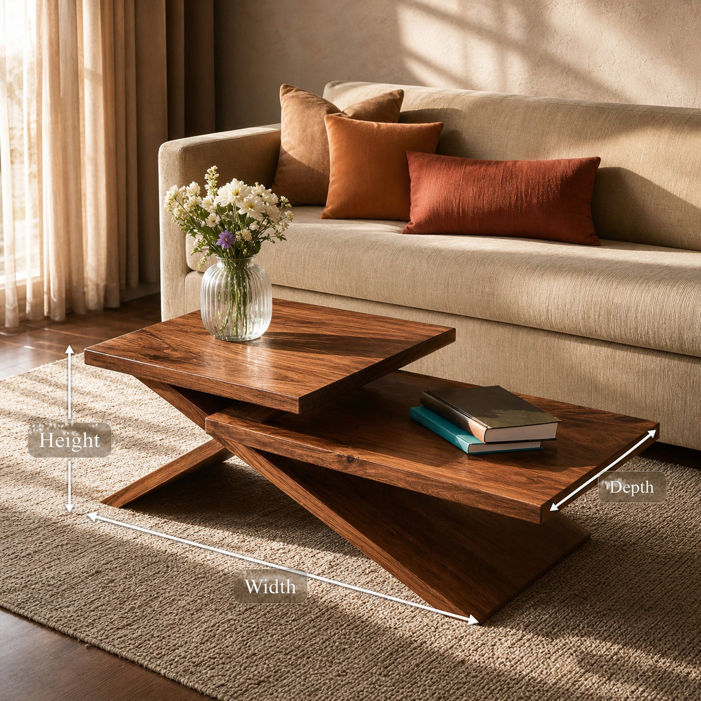 Rustic Coffee Table With Stylish Look For Living - product view 8