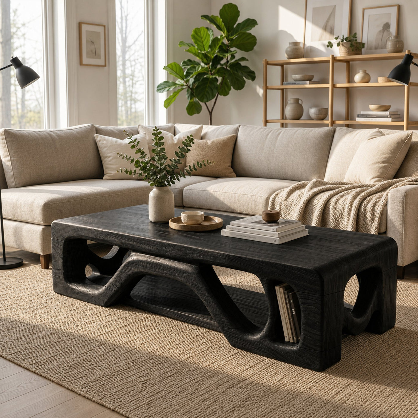 Rustic Contemporary Coffee Table Lounge Area - product view 7