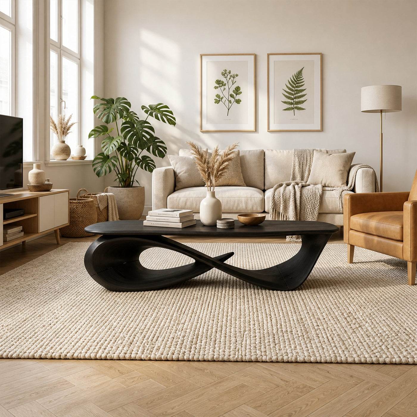 Rustic Japandi Coffee Table Bedroom Lounge - product view 7