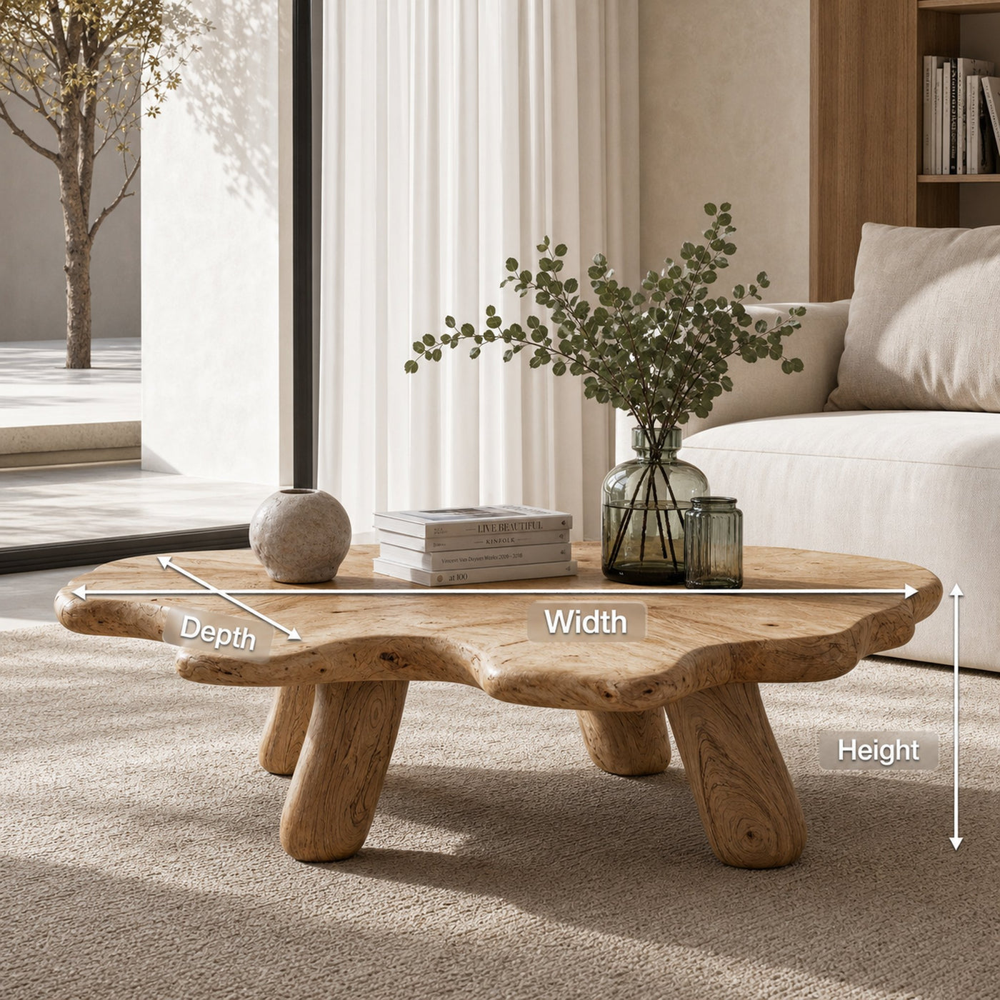 Rustic Low Table For Cozy Living Room - product view 8