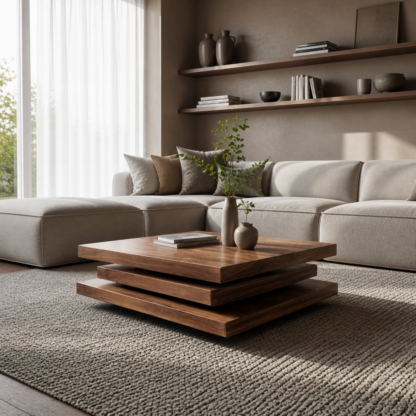 Rustic Mid Century Live Edge Coffee Table For Furniture Accent - product view 6