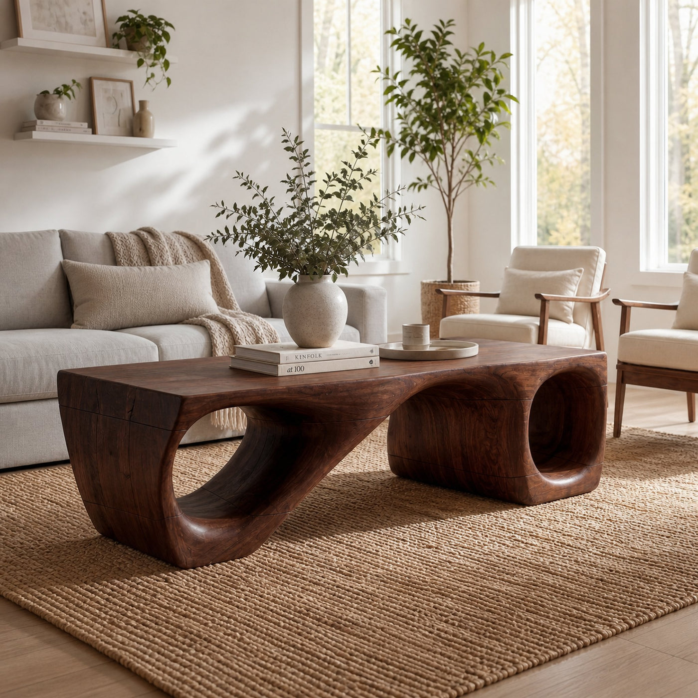 Rustic Minimal Coffee Table Living Room - product view 6