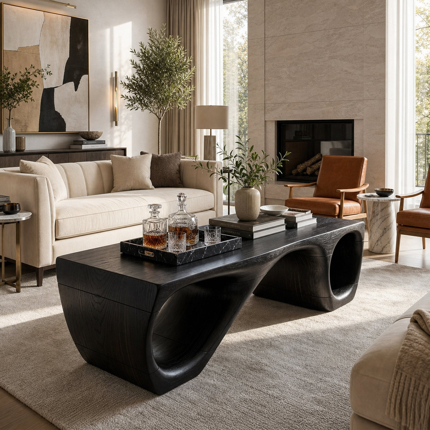 Rustic Minimal Coffee Table Living Room - product view 7