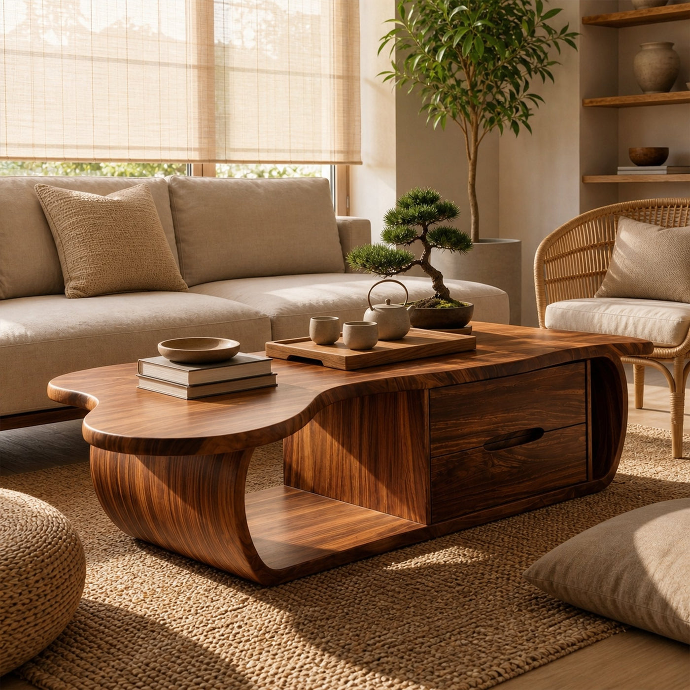 Rustic Modern Coffee Table Lounge Area