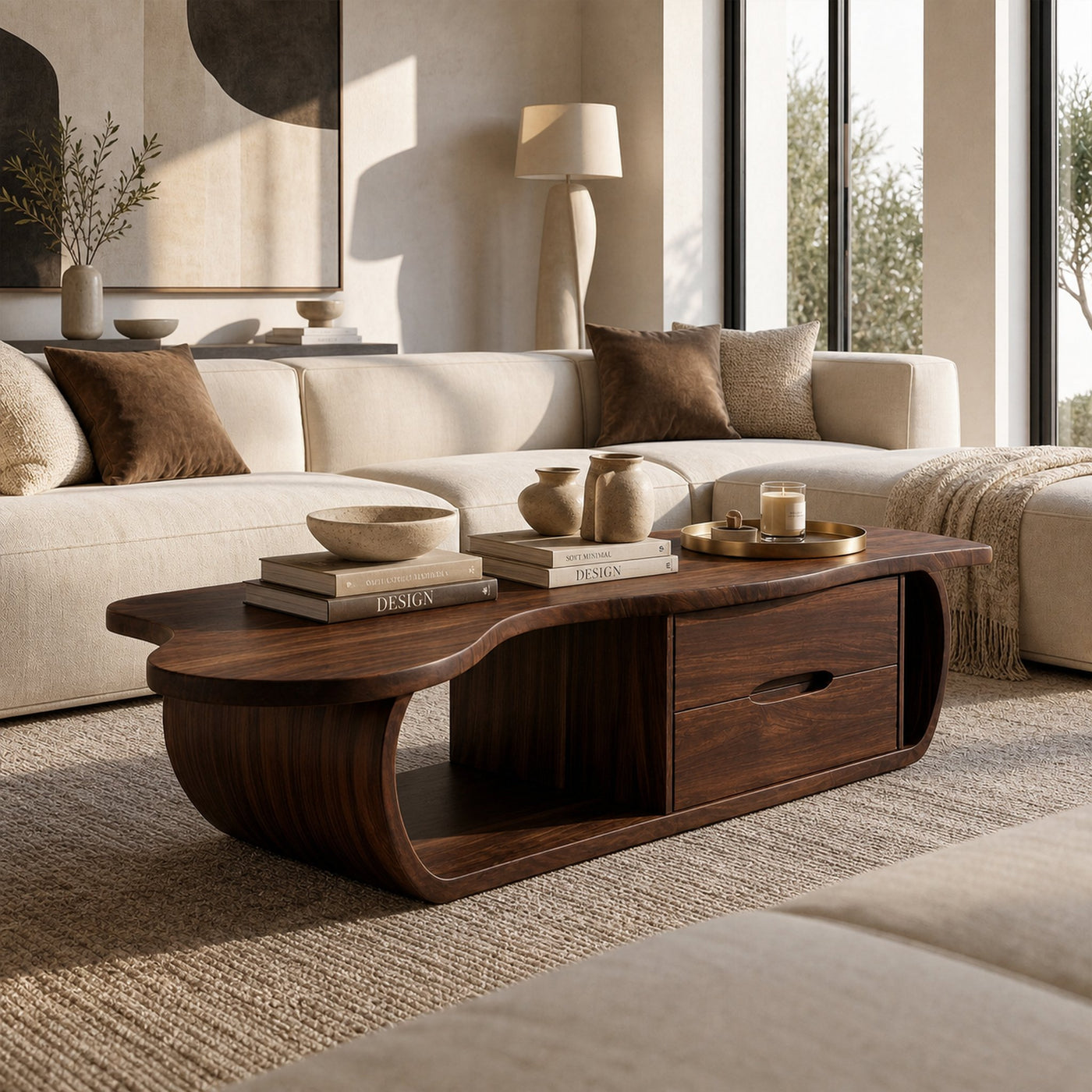 Rustic Modern Coffee Table Lounge Area - product view 6