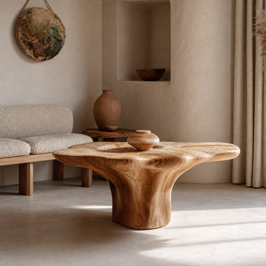 Rustic Mushroom Coffee Table Sitting Room