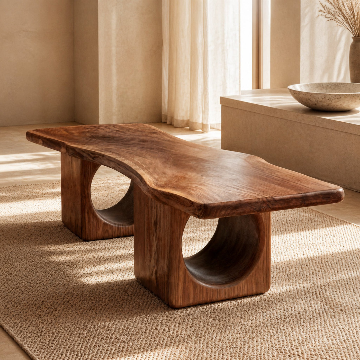 Rustic Organic Coffee Table For Living Room And Lounge