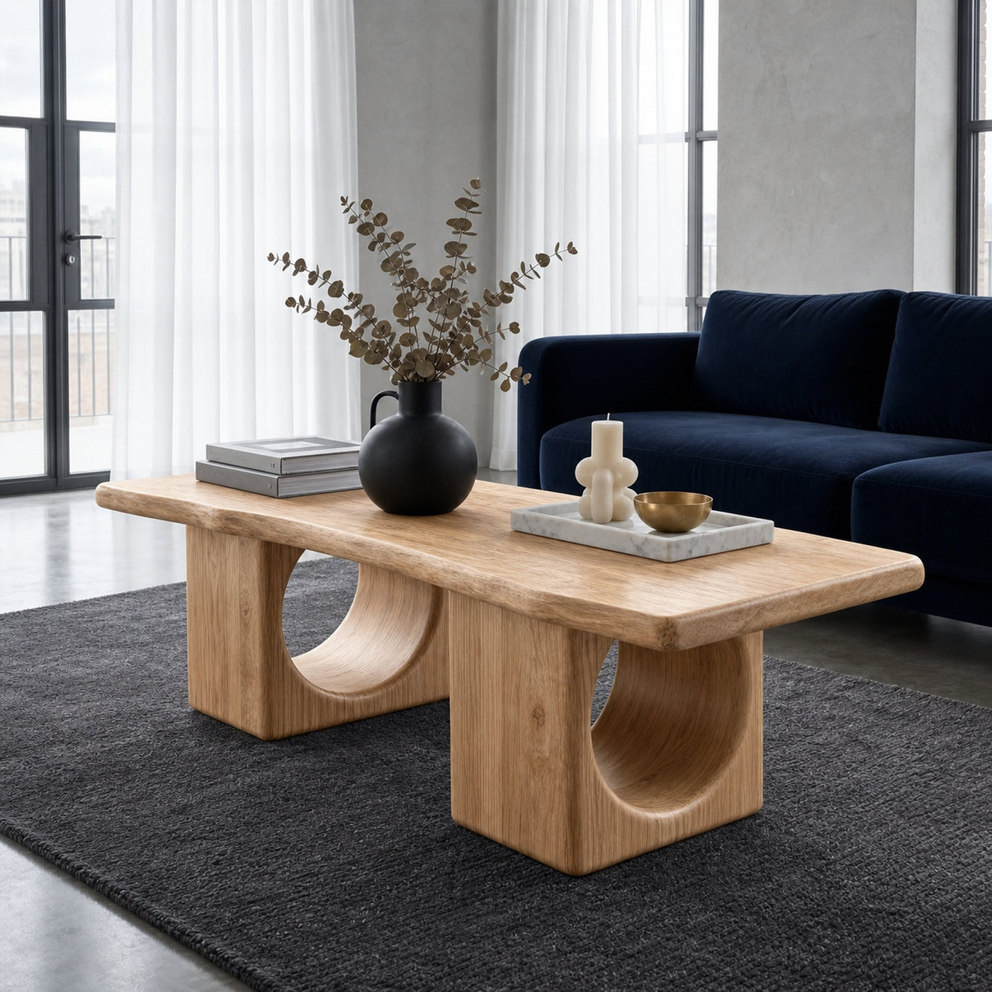 Rustic Organic Coffee Table For Living Room And Lounge - product view 6