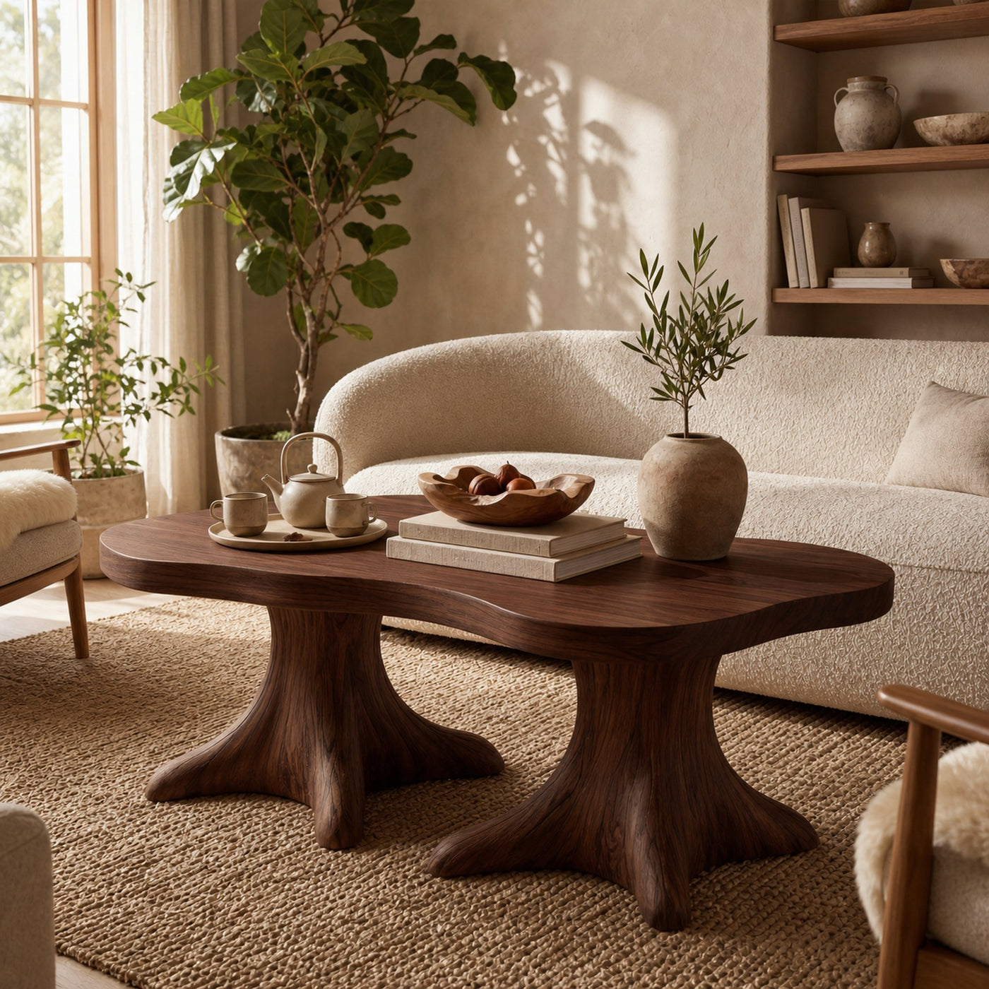 Rustic Organic Coffee Table Living Room - product view 6