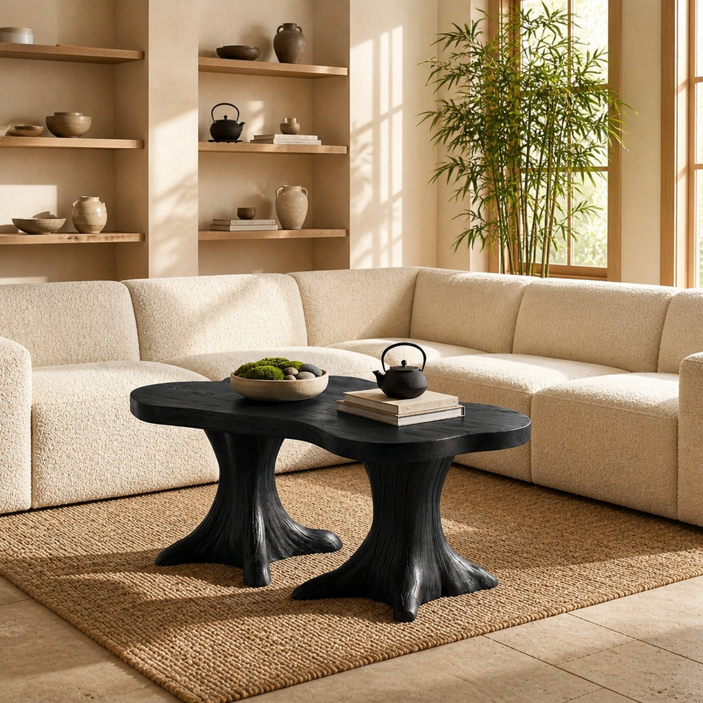 Rustic Organic Coffee Table Living Room - product view 7