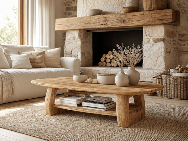 Rustic Organic Coffee Table Living Room Or Cottage Room