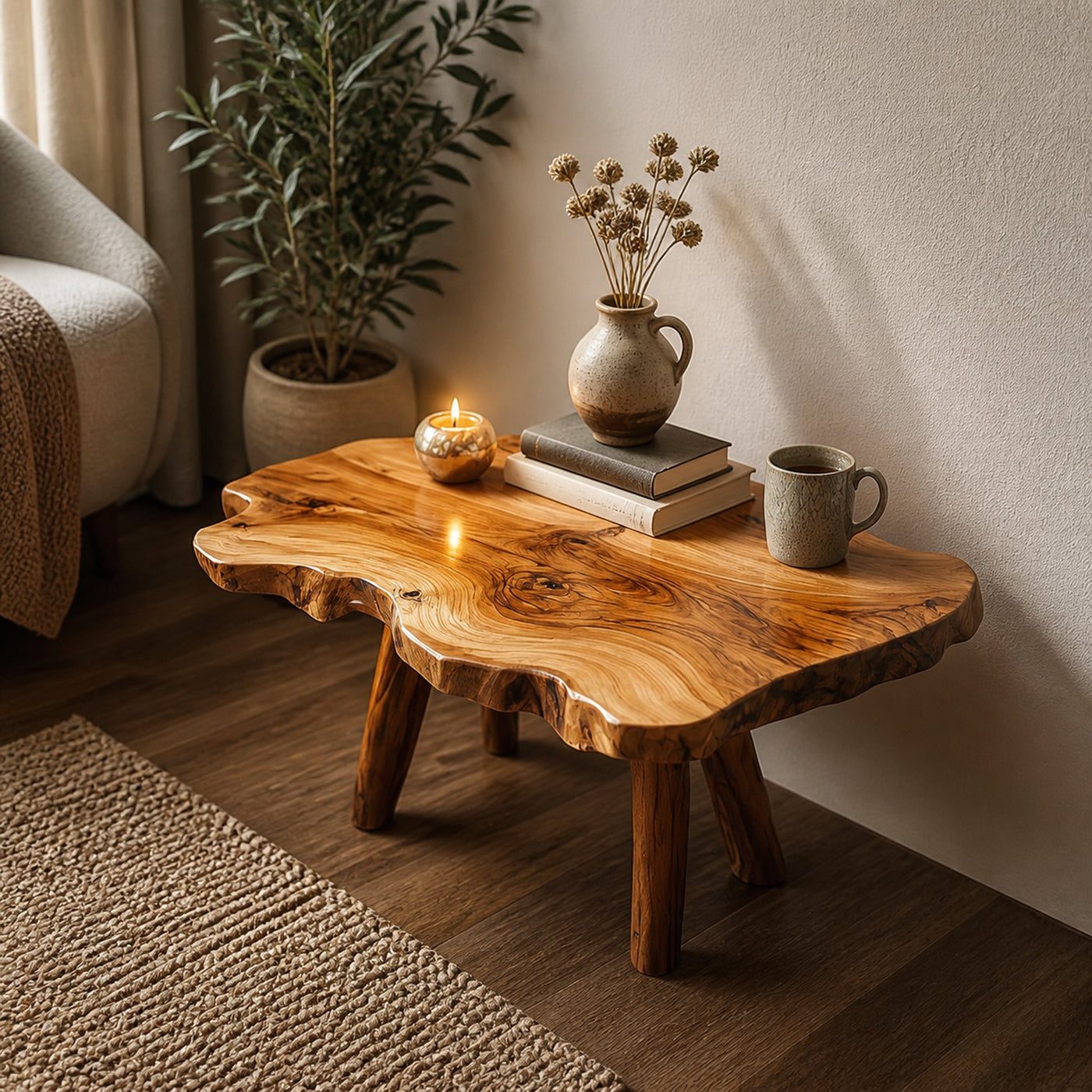 Rustic Organic Coffee Table Living Room Sitting Room