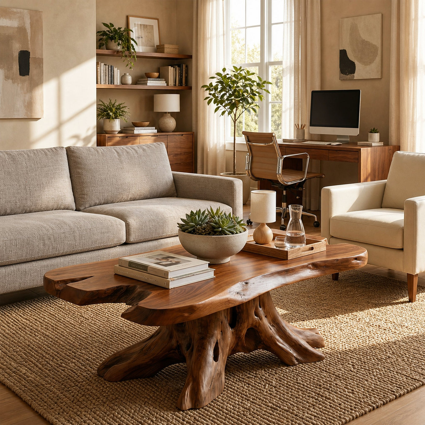 Rustic Root Coffee Table For Living Room - product view 6