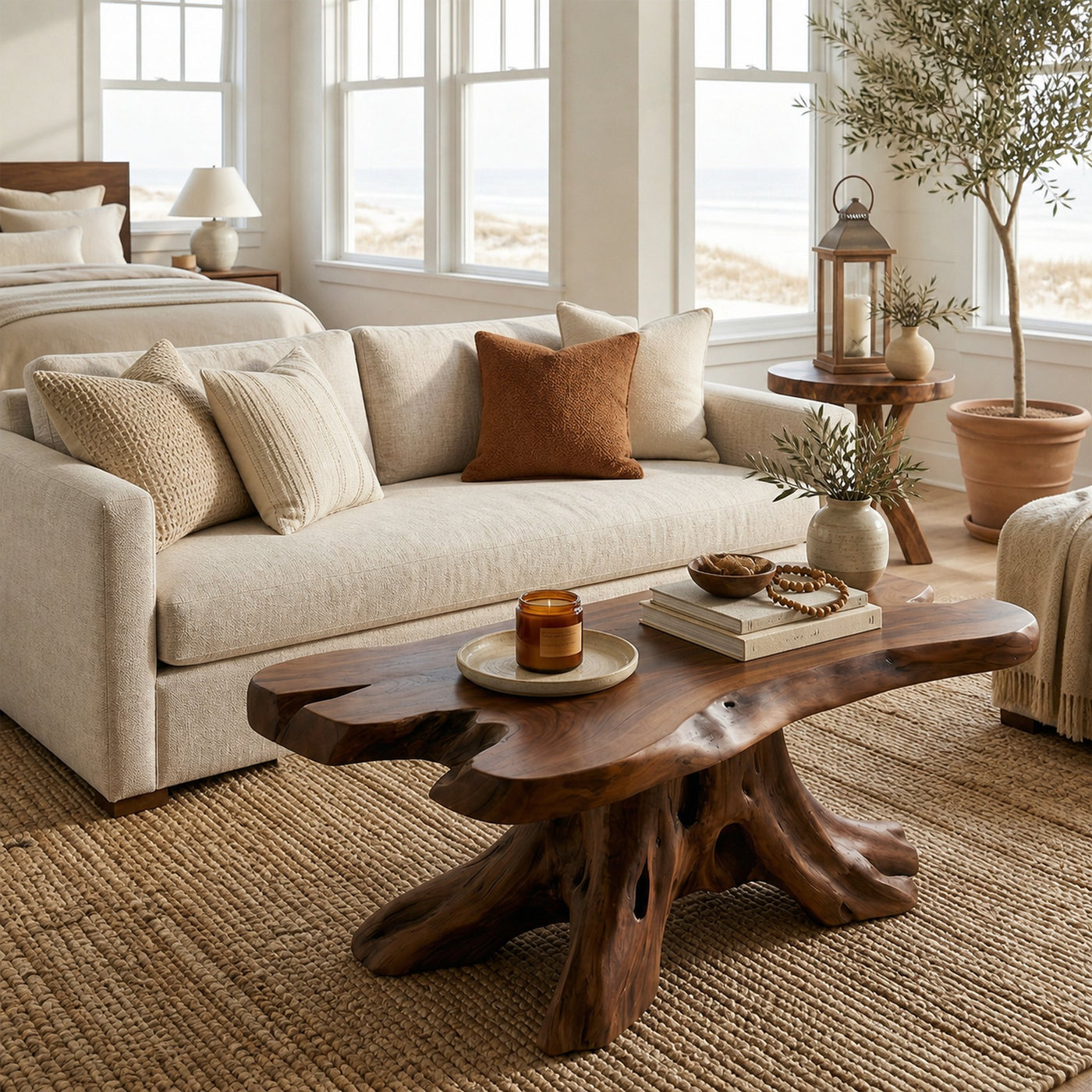 Rustic Root Coffee Table For Living Room - product view 7