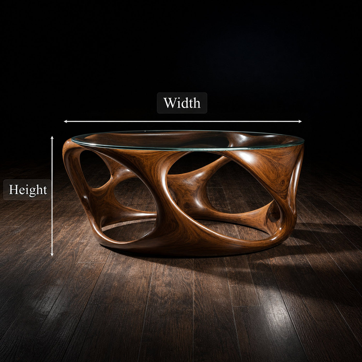 Rustic Round Coffee Table Solid Wood Decor Gift - product view 6