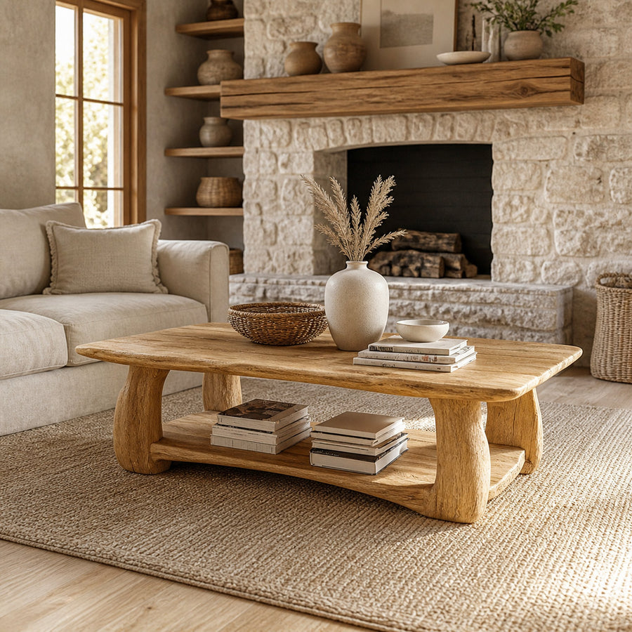 Rustic Scandinavian Coffee Table Living Room
