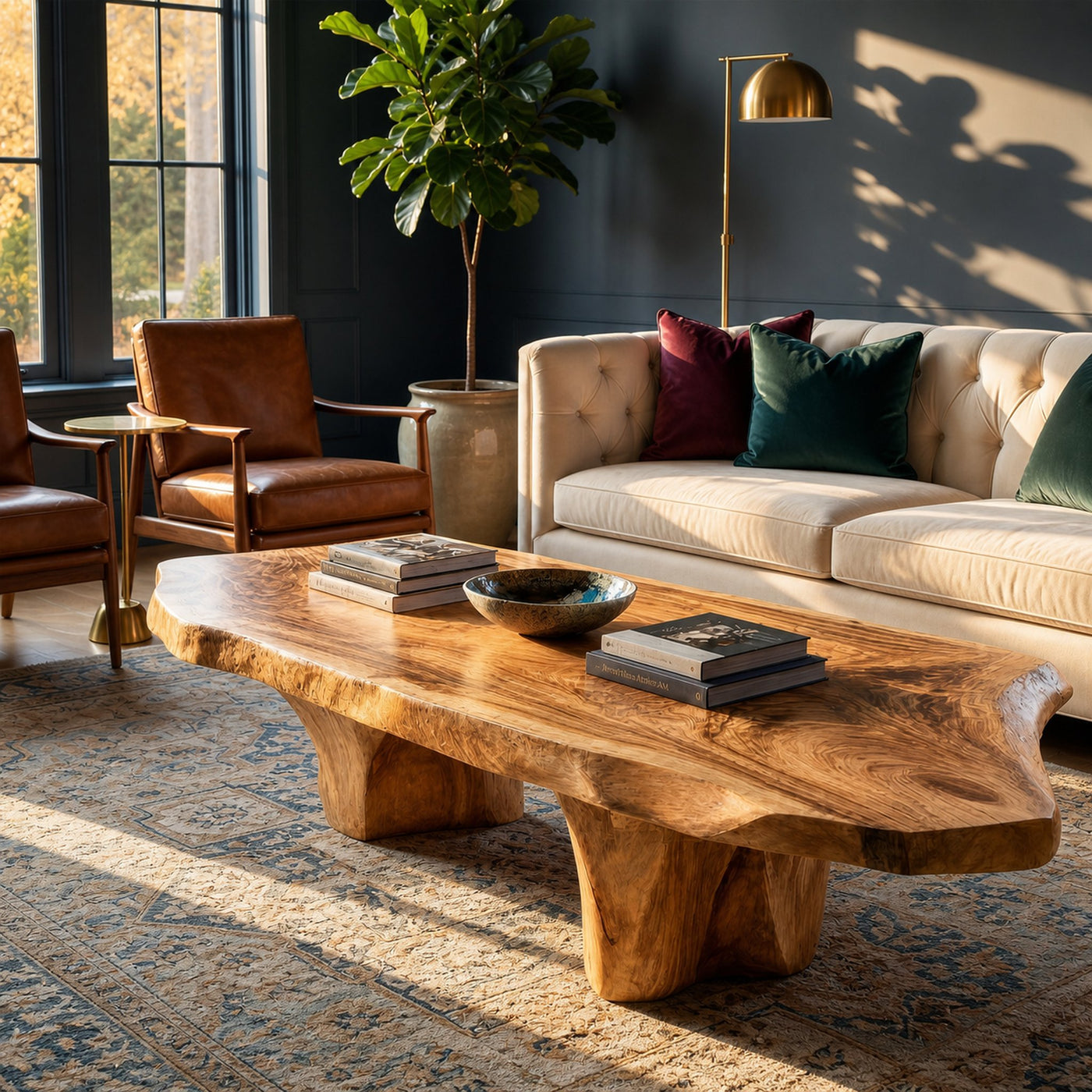 Rustic Sculptural Coffee Table For Living Room And Bedroom - product view 6