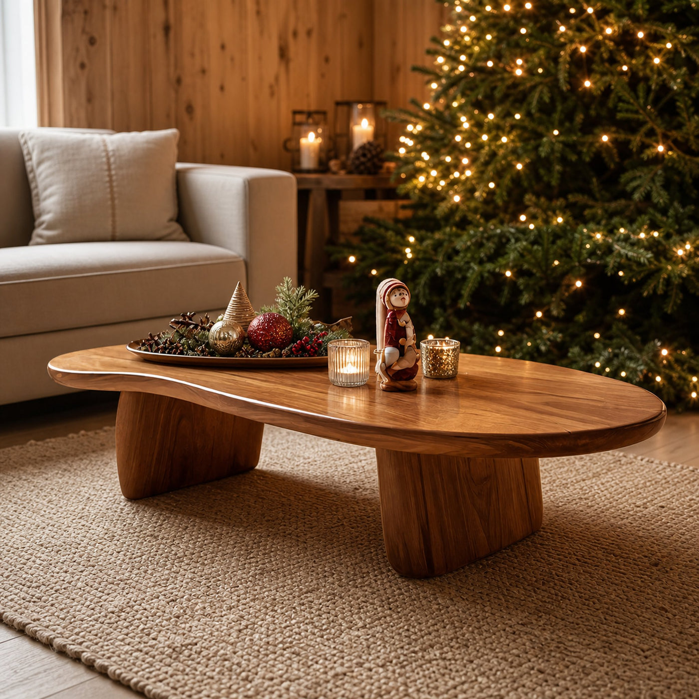 Rustic Solid Wood Coffee Table For Holiday Decoration - product view 6