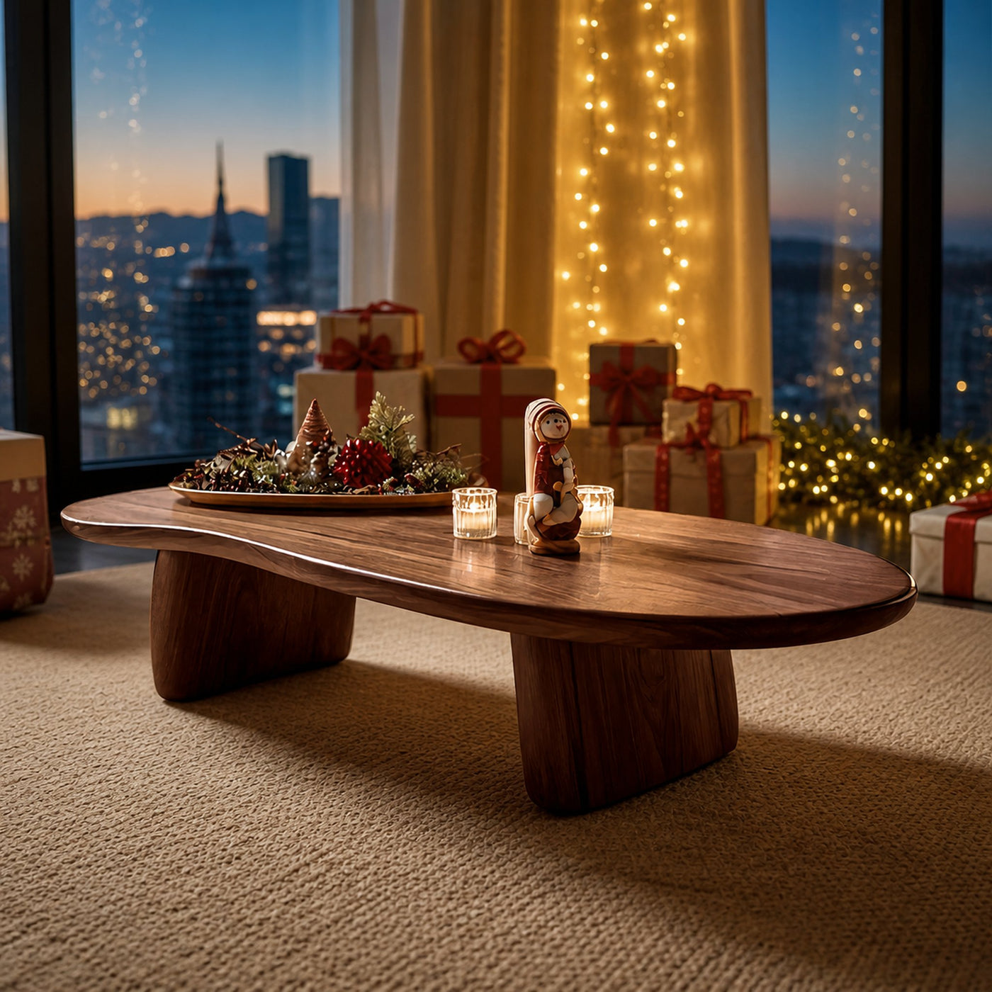 Rustic Solid Wood Coffee Table For Holiday Decoration - product view 7