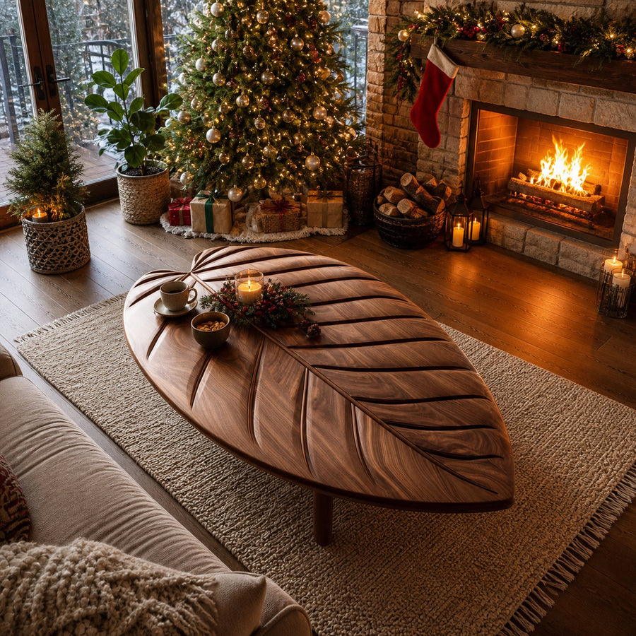 Rustic Solid Wood Coffee Table For Holiday Furniture Decoration