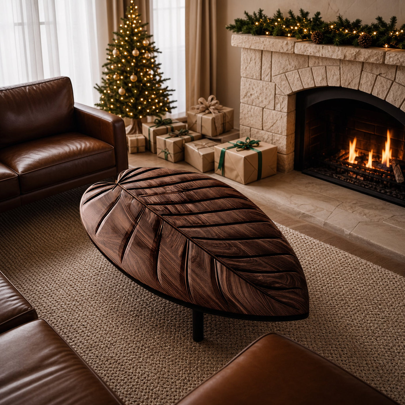 Rustic Solid Wood Coffee Table For Holiday Furniture Decoration - product view 7