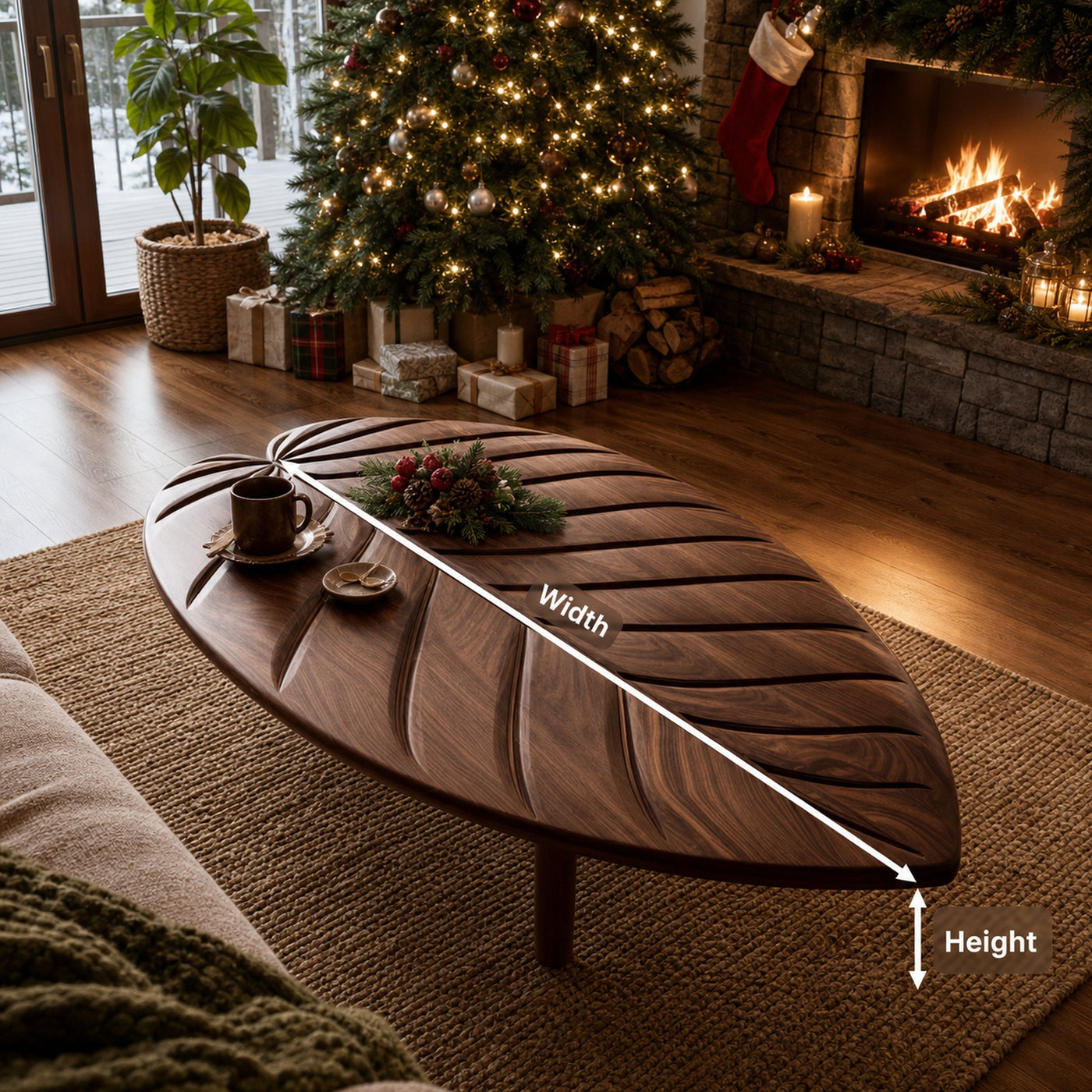 Rustic Solid Wood Coffee Table For Holiday Furniture Decoration - product view 8