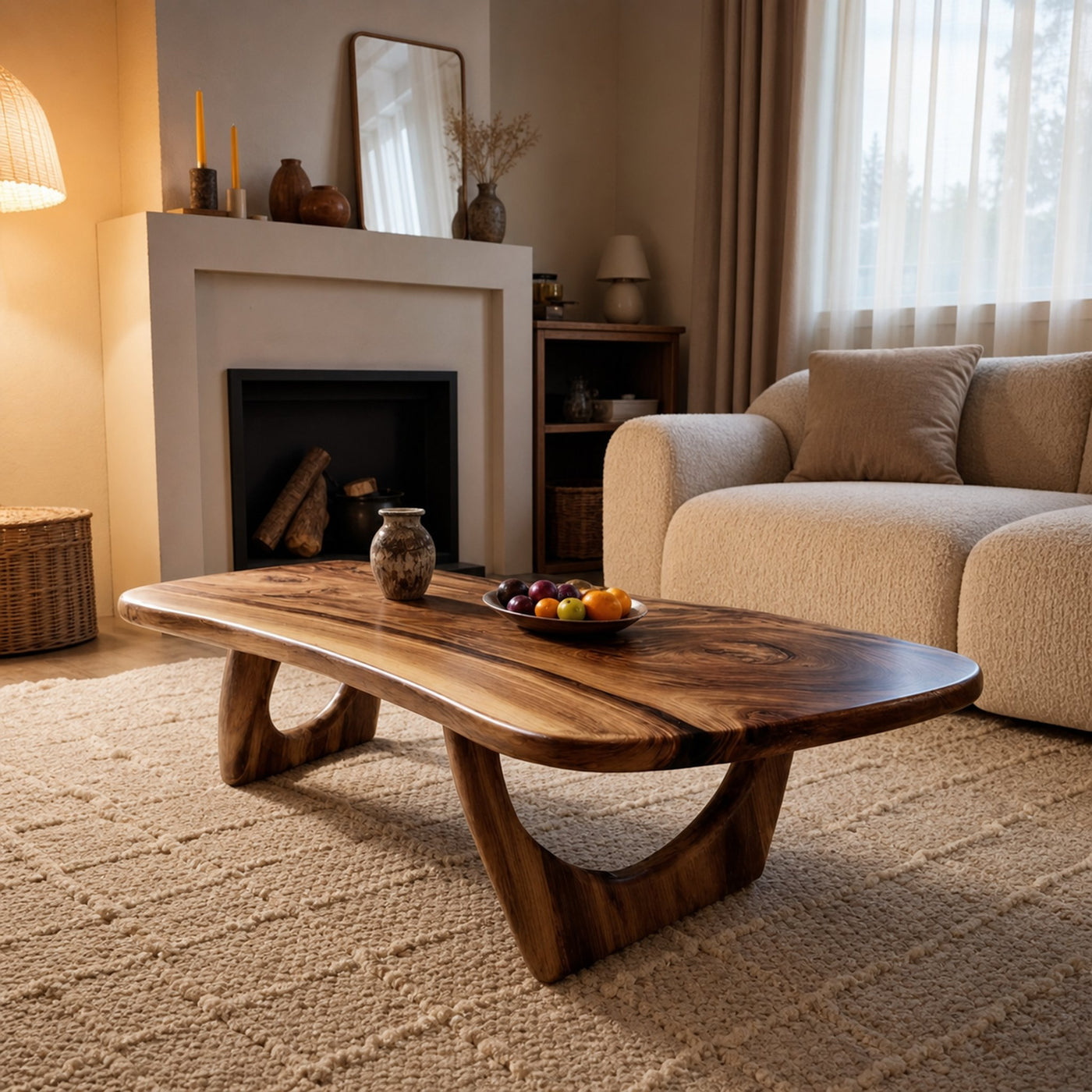 Rustic Solid Wood Coffee Table For Living Room Decor Ideas - product view 7