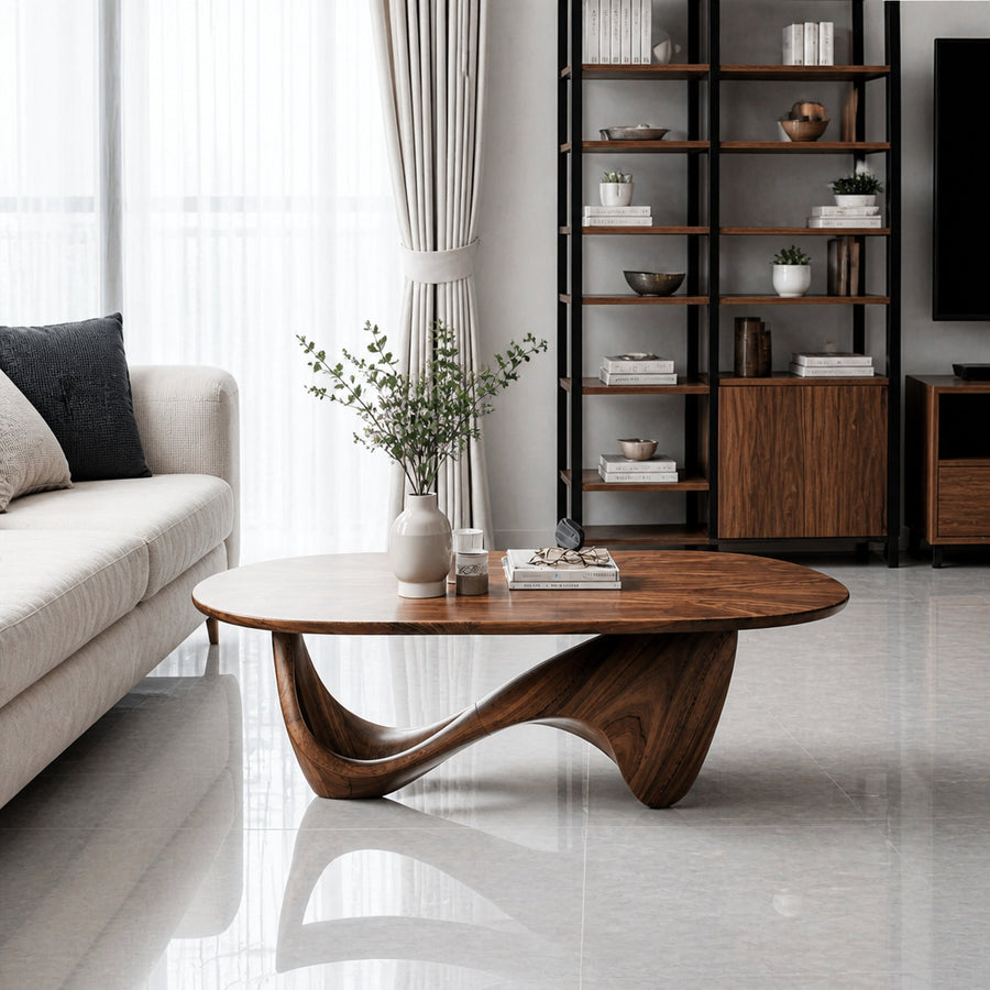 Rustic Solid Wood Table For Cozy Room Setup