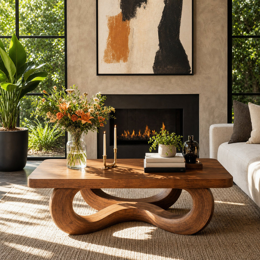 Rustic Solid Wood Table For Eclectic Interiors