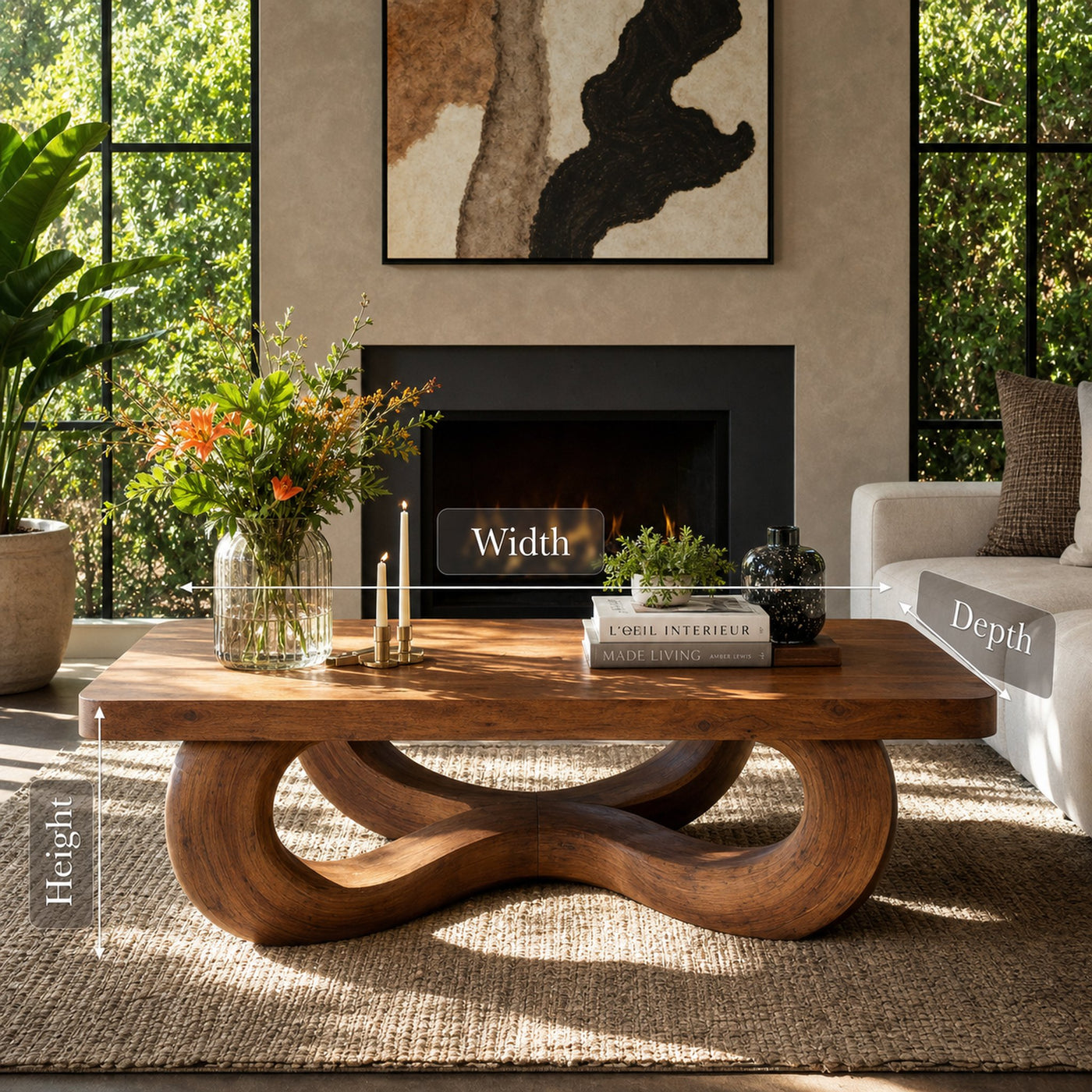 Rustic Solid Wood Table For Eclectic Interiors - product view 6