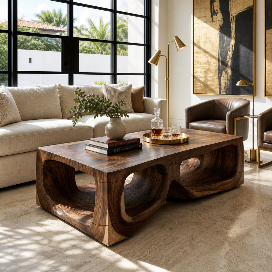 Rustic Statement Coffee Table Living Room