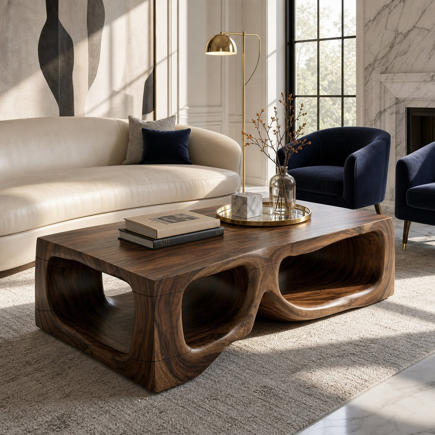 Rustic Statement Coffee Table Living Room - product view 6