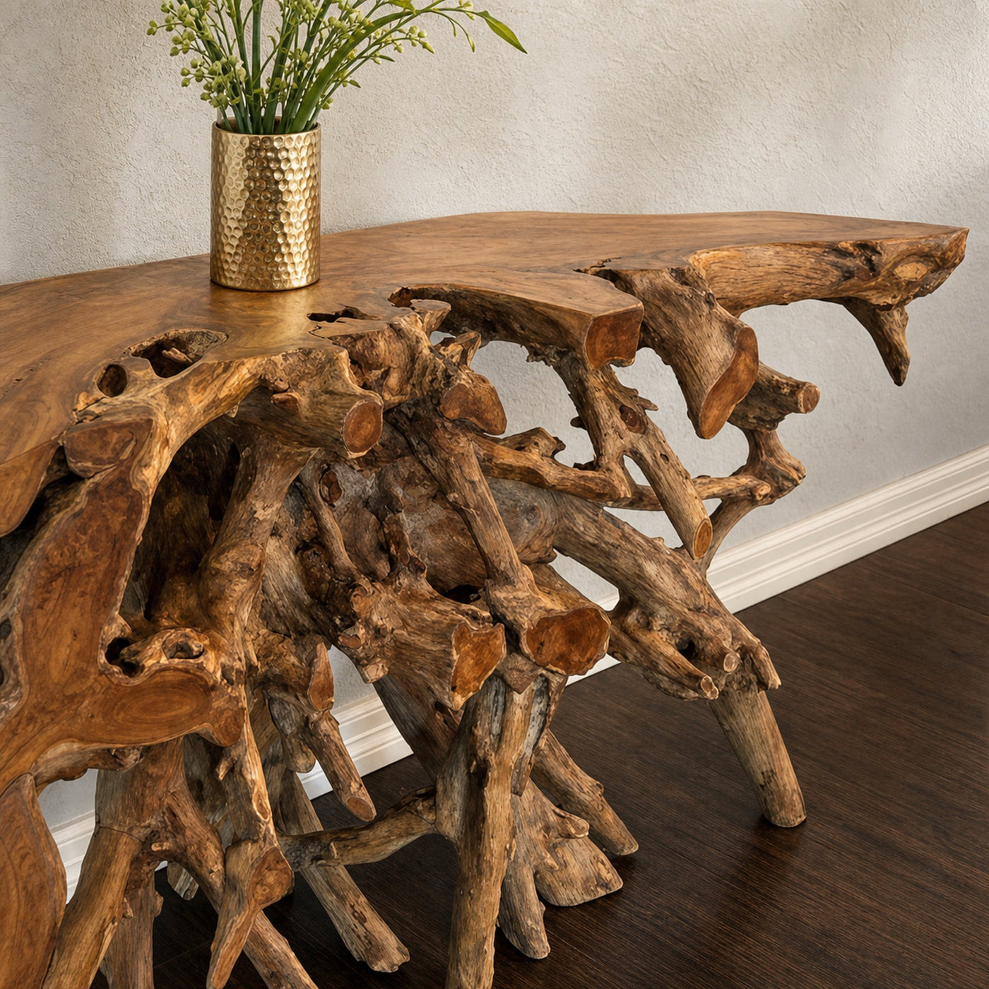 Rustic Teak Root Coffee Table - product view 6