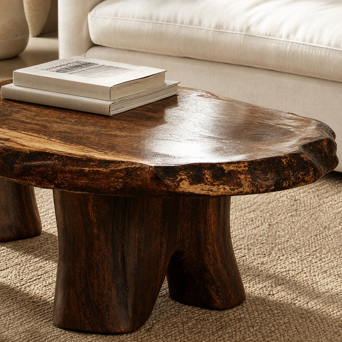 Rustic Wood Coffee Table For Living Room Decor - product view 4