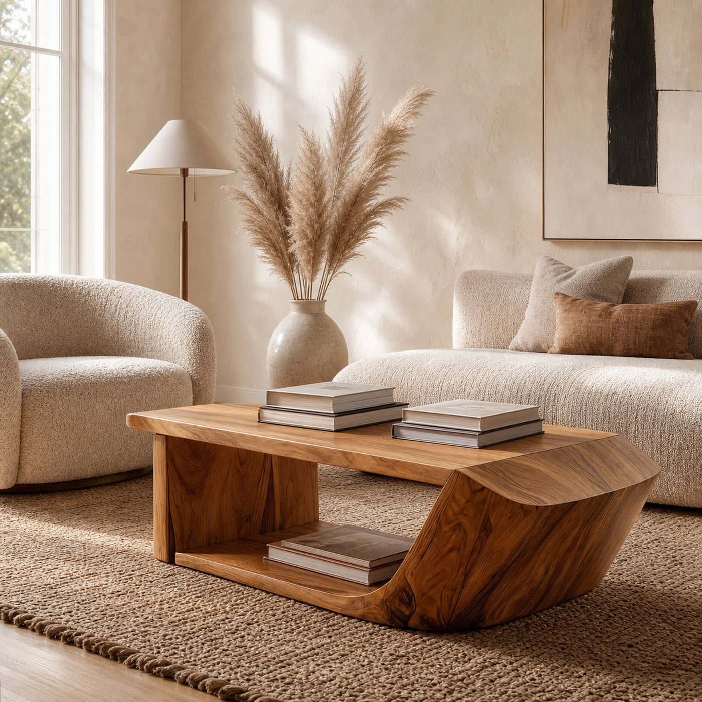 Rustic Wooden Coffee Table For Living Room And Lounge - product view 6