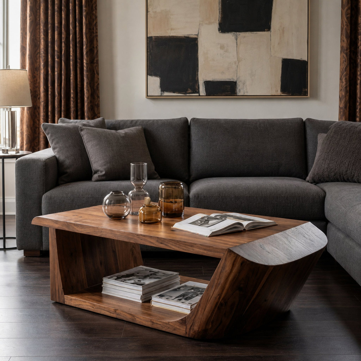 Rustic Wooden Coffee Table For Living Room And Lounge - product view 7