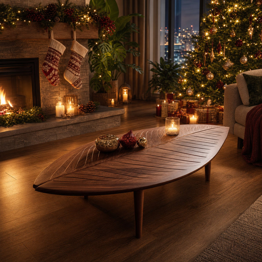 Rustic Wooden Coffee Table For Living Room Christmas Furniture Decor