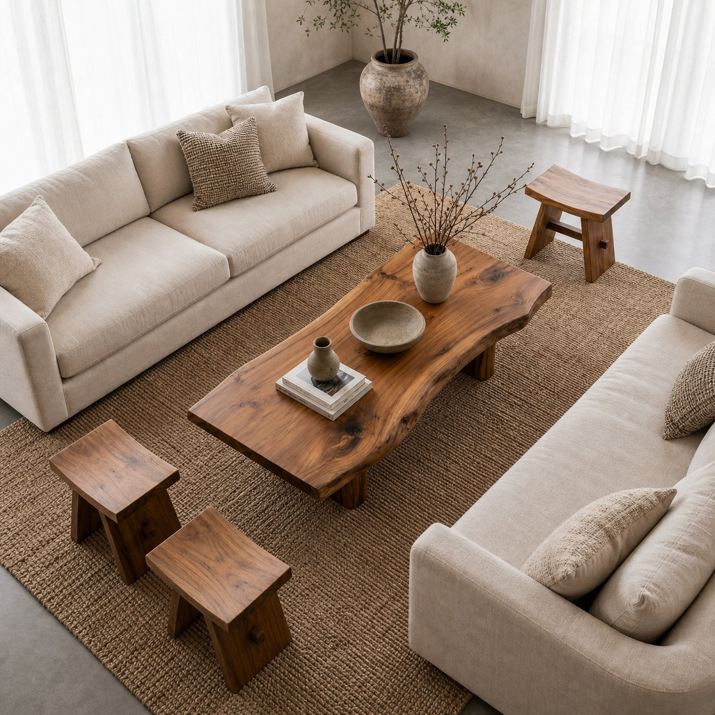 Rustic Wooden Coffee Table With Simple Solid Wood Design For Living Room - product view 2