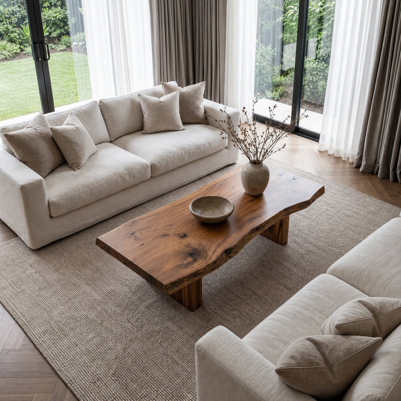 Rustic Wooden Coffee Table With Simple Solid Wood Design For Living Room - product view 3