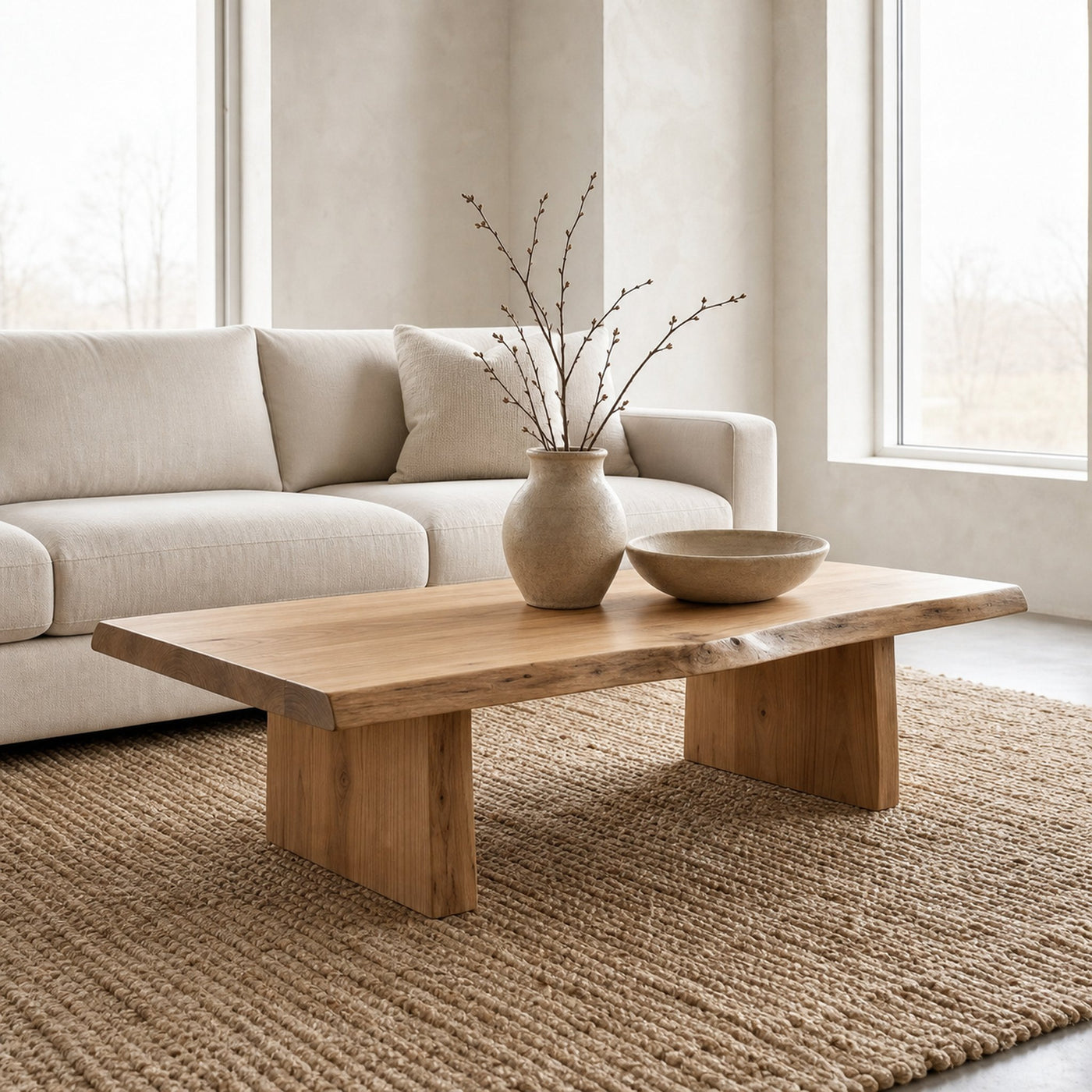 Rustic Wooden Coffee Table With Simple Solid Wood Design For Living Room - product view 5