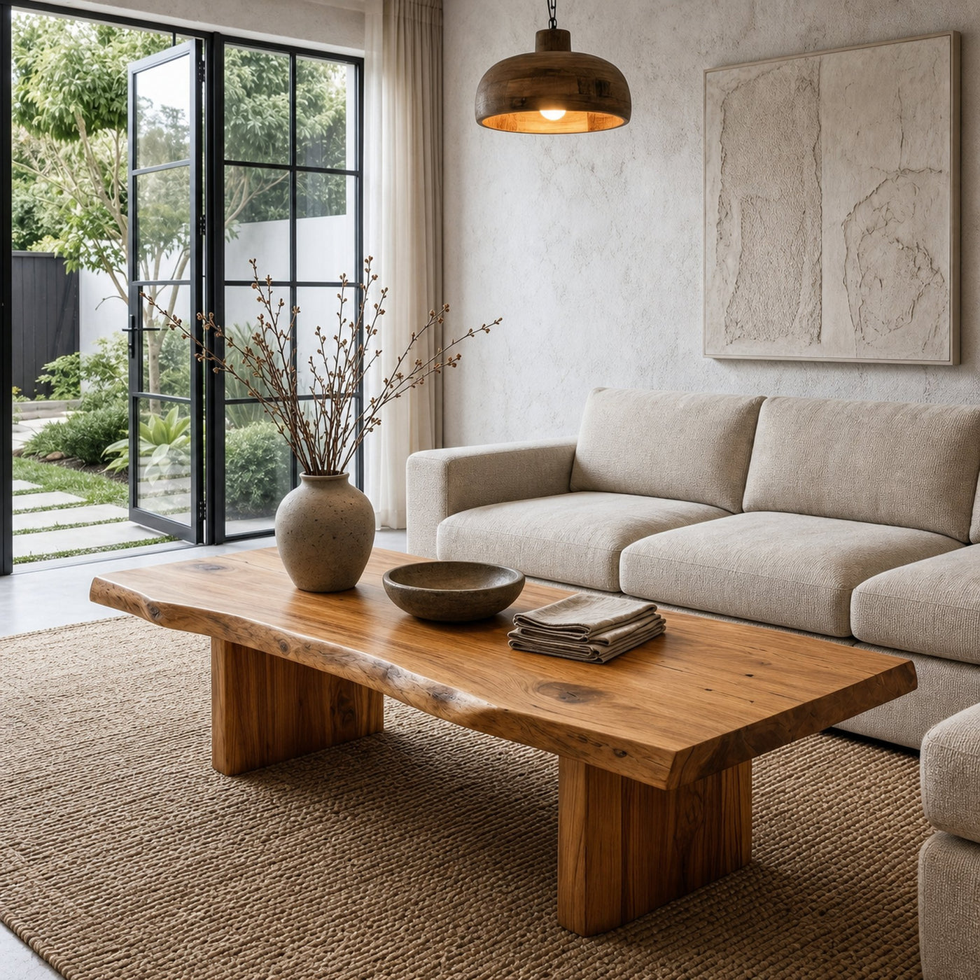 Rustic Wooden Coffee Table With Simple Solid Wood Design For Living Room - product view 6