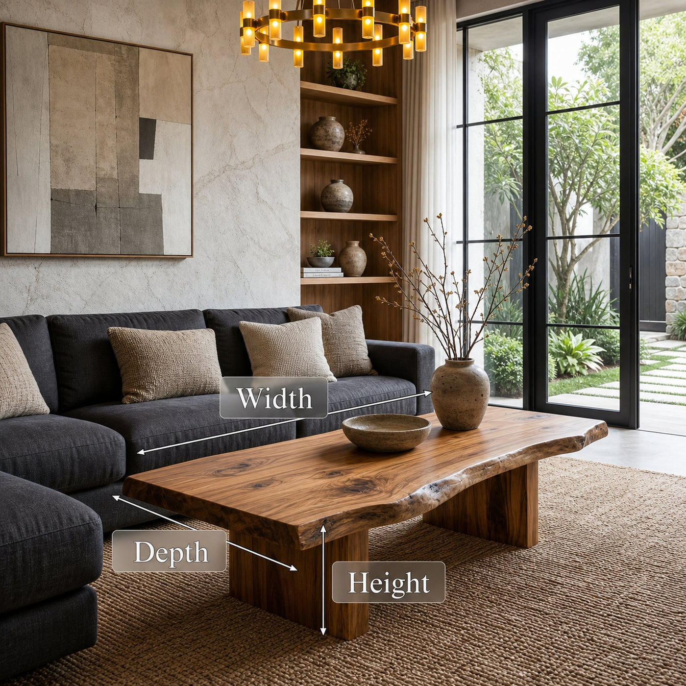 Rustic Wooden Coffee Table With Simple Solid Wood Design For Living Room - product view 8